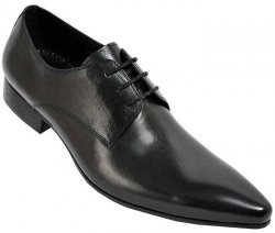 Encore By Fiesso Black Genuine Italian Calf Leather Shoes FI3048