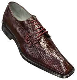 Belvedere "Rossi" Burgundy Genuine Crocodile / Lizard Shoes