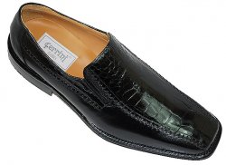 Ferrini 3761 Black Genuine Alligator Shoes