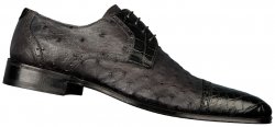 Fennix Italy 3241 Black Genuine Crocodile / Ostrich Shoes