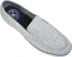 Robert Wayne "Malibu" Light Grey 100% Linen Casual Loafer Shoes