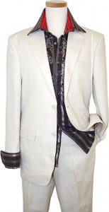 Mantoni Tan 2 pc Linen Suit 58302
