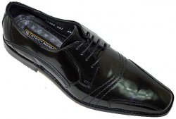 Stacy Adams "Paramount" Black Genuine Cordovan Leather Shoes