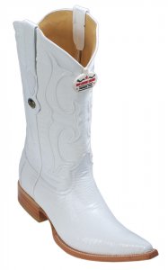 Los Altos White Genuine All-Over Lizard 3X Toe Cowboy Boots 950628