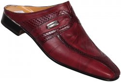 Mauri "2112" Burgundy Genuine Python / Calf Half Shoes