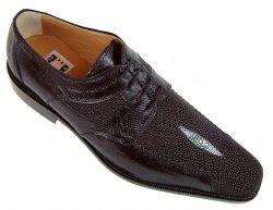 David Eden "Shasta" Black Genuine Stingray/Lizard Shoes
