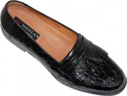 Mezlan "Rodeo" 1129 Black Genuine All-Over Crocodile Shoes