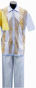 Silversilk Sky Button Front 2 PC Knitted Silk Blend Outfit #1182