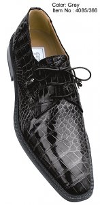 Ferrini 4085 Black All-Over Genuine Alligator Shoes.