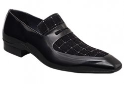 Mezlan "Fino" Black Genuine Hi-Shine Calfskin Shoes