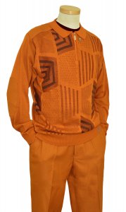 Stacy Adams Deep Rust / Brown Pull-Over 2 Piece Knitted Outfit 1350