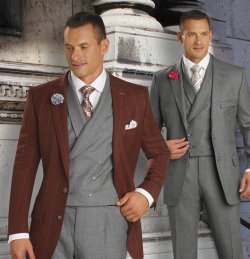 Tayion Collection Grey 3 Piece Wool Suit 005