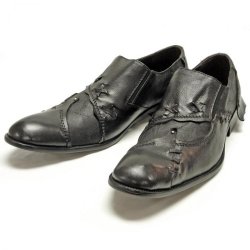 Fiesso Black Genuine Leather Loafer Shoes FI6431