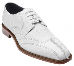 Belvedere "Topo" White Genuine Hornback Crocodile / Lizard Shoes 1480.