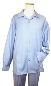 Silversilk Solid Glacier Blue Rayon Blend Knitted 2 PC Outfit 9304