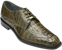 Belvedere "Chapo" Olive All-Over Genuine Hornback Crocodile Shoes 1465.
