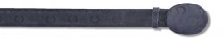 Los Altos "Design" Black All-Over Genuine Quality Leather Belt