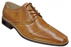 Stacy Adams "Rochester" Tan Pleated Leather Dress Shoes 24849-240