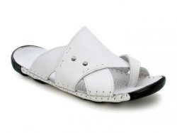 Bacco Bucci "Peterson" White Genuine Soft Italian Calfskin Sandals