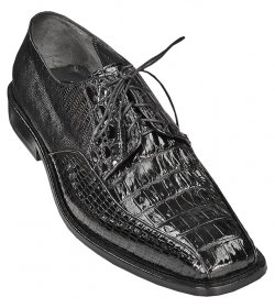 Los Altos Black Genuine Crocodile/Lizard Shoes 1ZV033705
