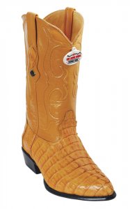 Los Altos Buttercup All-Over Genuine Crocodile Tail J-Toe Cowboy Boots 990102