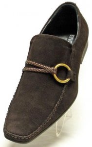 Encore By Fiesso Coffee Genuine Leather/Suede Loafer Shoes FI6619