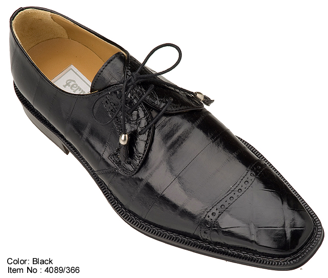 Ferrini 4089/366 Black Genuine Alligator/Eel Shoes. - Click Image to Close