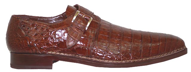 Mauri Creme 54330 Cognac / Corn Genuine Baby Crocodile Calf Leather Sneakers 12 Cognac