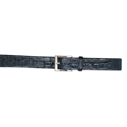 Fennix Navy Blue All-Over Genuine Crocodile Hornback Belt