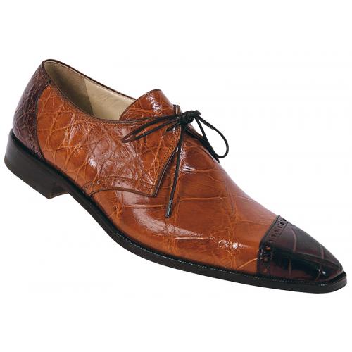 Mauri "Pelican" 1075 Rust / Cognac  Genuine All-Over Alligator Shoes