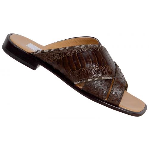 Mauri 1583 Sport Rust Genuine All-Over Ostrich / Ostrich Leg Sandals