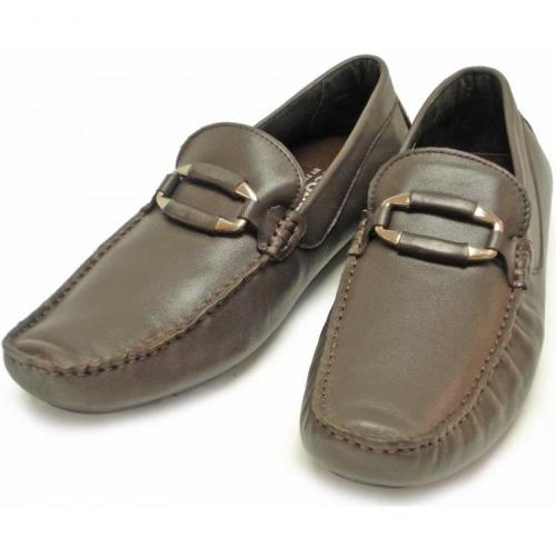 Encore By Fiesso Brown Genuine Leather Loafer Shoes FI3022