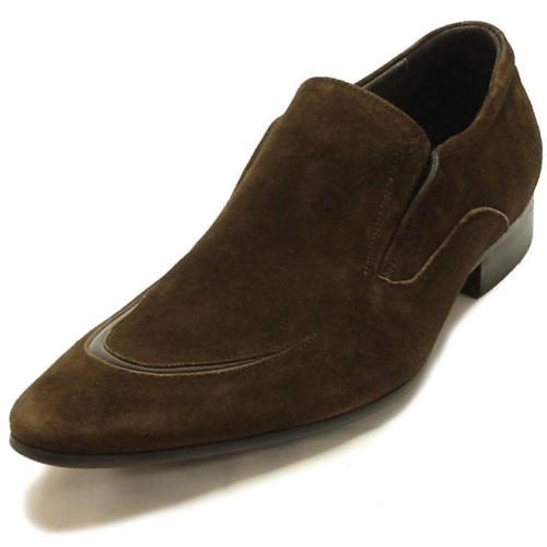 Encore By Fiesso Coffee Genuine Leather Loafer Shoes FI3066