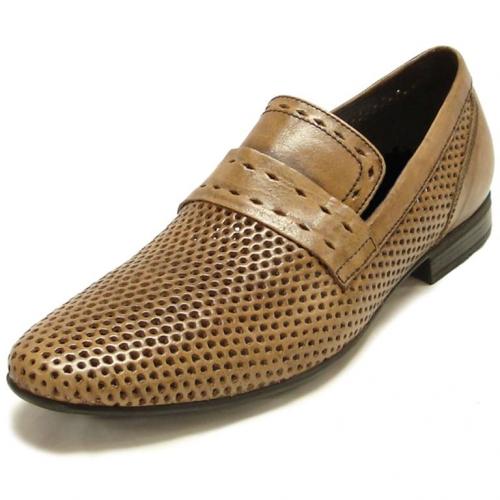 Encore By Fiesso Brown Genuine Leather Shoes FI3068