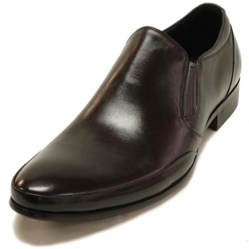 Encore By Fiesso Black Genuine Calf Leather Loafer Shoes FI6634