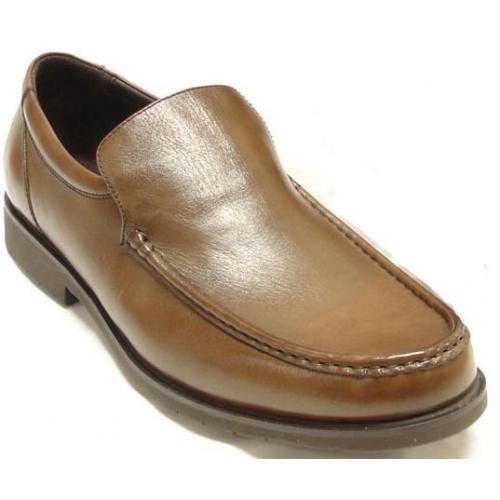 Encore By Fiesso Brown Genuine Leather Loafer Shoes FI6550