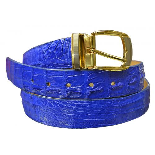 G-Gator Royal Blue Genuine Crocodile Belt