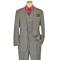Bertolini Grey / Red Plaid Wool & Silk Blend Vested Suit 79006