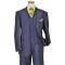 Tzarelli Navy Blue / Black Microdotted Super 150'S Italian Wool Vested Suit TZ-129