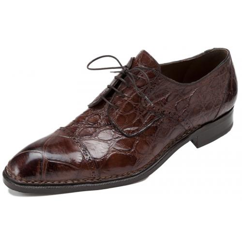 Mauri  "Bastioni" 1087 Sport Rust All-Over Genuine Alligator Shoes