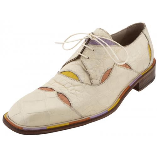 Mauri "Gelato" 4416 Cream / Sherbert / Neon / Mauve All-Over Genuine Alligator Shoes