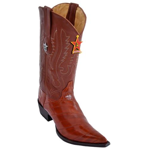 Los Altos Cognac Eel  3X Toe W / Cowboy Heel Boots 95V0803