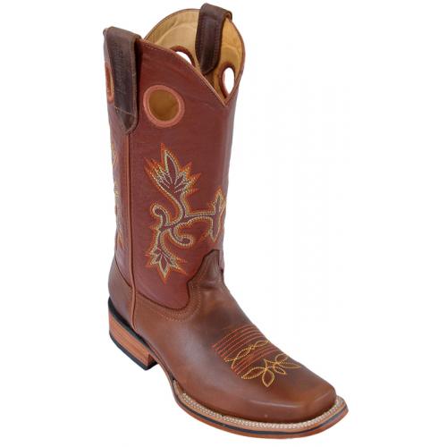 Los Altos Cognac Grasso W/Leather Sole Rodeo  Boots 8123803