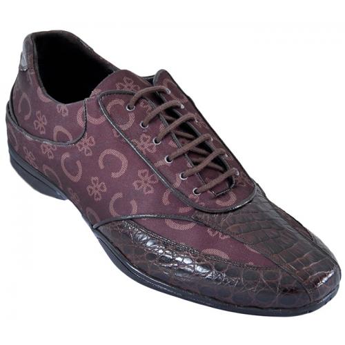 Los Altos Brown Genuine Crocodile Belly  W/Fashion Design Casual Shoes ZC079007