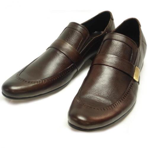 Encore By Fiesso Brown  Genuine Leather Loafer Shoes FI6472
