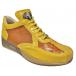 Mauri "M733" Yellow / Cognac Genuine Crocodile / Patent Leather Sneakers