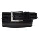 Mezlan Black / Grey Genuine Tri-color Calfskin & Suede Belt - AO9193