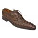 Upscale Menswear Custom Collection Brown All Over Genuine Hornback Crocodile Shoes 1ZV080107 (H)