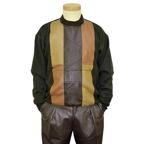 Bagazio Olive / Tan / Brown / Caramel PU Leather 2 PC Outfit 1256