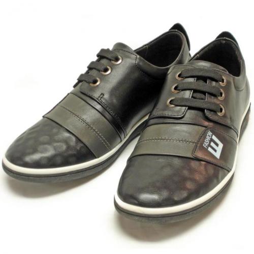 Encore By Fiesso Black Genuine Leather Shoes FI4006